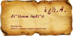 Ölbaum Agád névjegykártya
